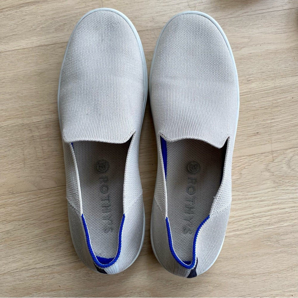 Rothy’s the Original Slip On Sneaker in Sand size 9.5